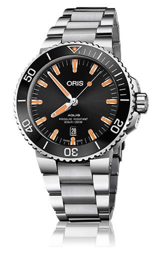 Replica ORIS AQUIS DATE BLACK ORANGE ON BRACELET 01-733-7730-4159-07-8-24-05peb watch for sale